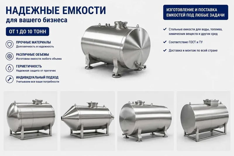 Бак ёмкость Нержавейка Nerjaveyka бочка нержавейка Nerjaveyka 2