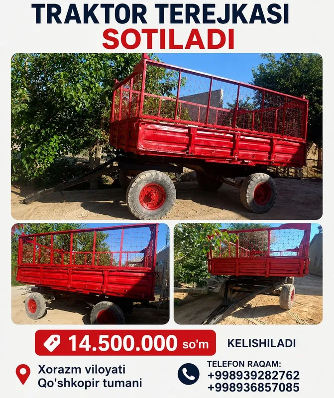 Traktor Terejkasi sotiladi. Тережка сотилади. Xorazm-Qo'shkopir