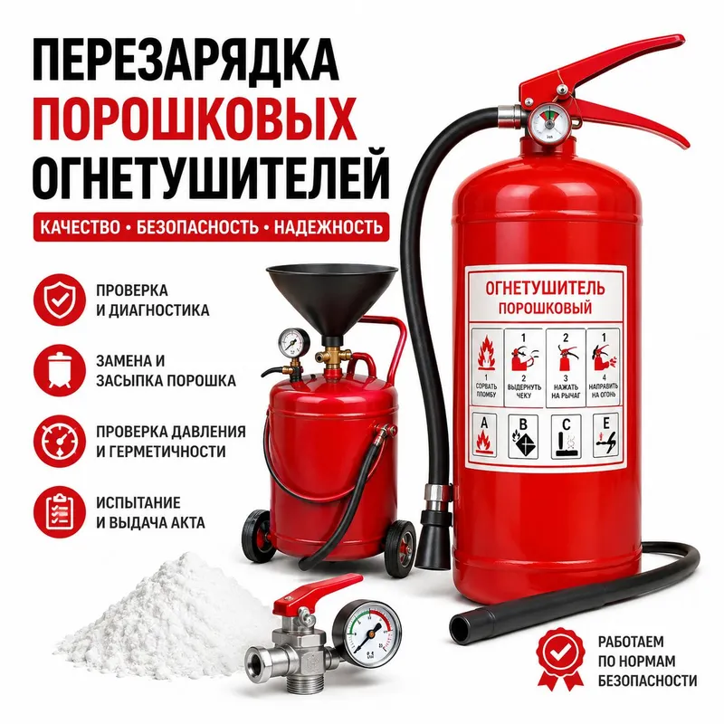 Перезарядка огнетушителей | O‘t o‘chirgich