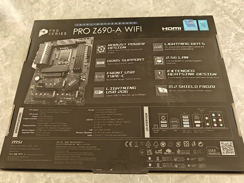 Msi Z690-A Wifi DDR5 (новая) — фото 3