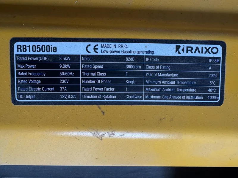Продаётся инверторный генератор KRAIXO (RAIXO) RB10500ie 9/8,5 кВт 6