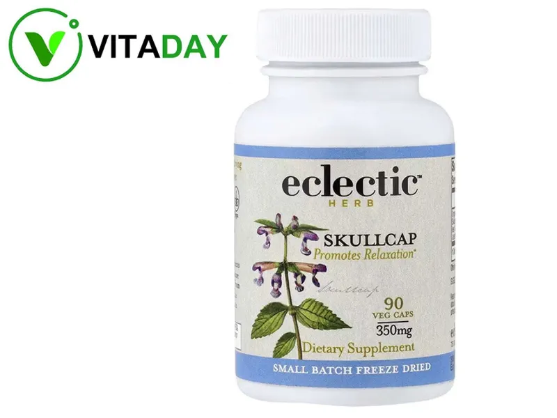 Eclectic Herb Skullcap шлемник 350 мг, 90 растительных капсул