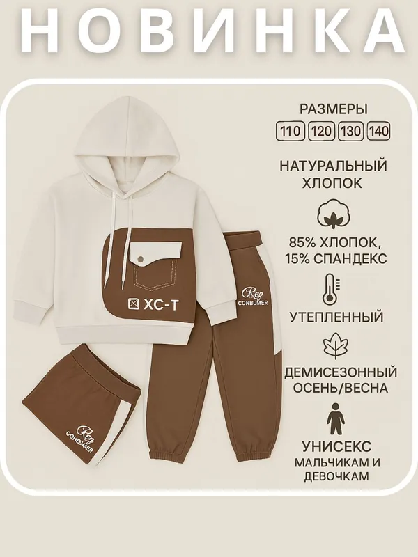 Детская осенняя двойка для мальчикам и девочкам — фото 2