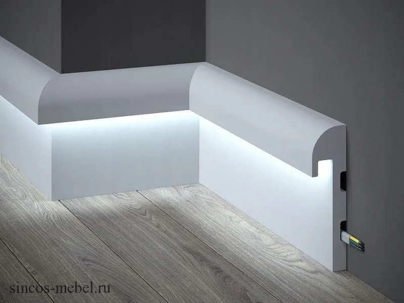 Плинтус из МДФ с LED подсветкой и без — фото 5