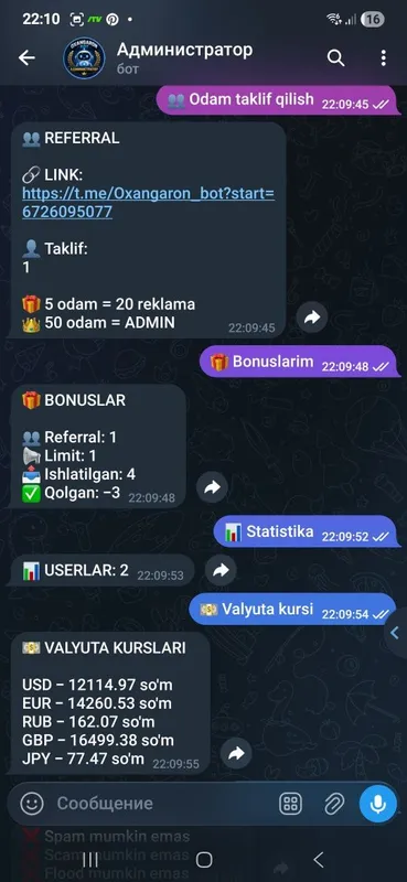 Telegram bot tayorlash — фото 2