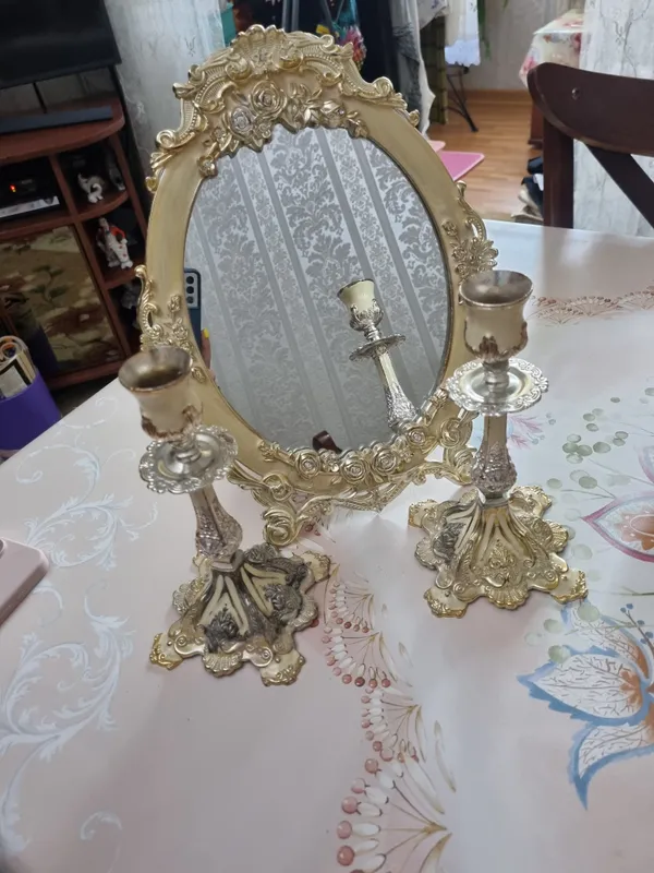 зеркало с подсвечники и комплект зеркало с подсвечники и комплект