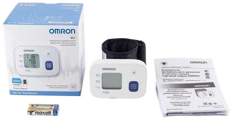 Электронный танометр Omron RS1 на запястье. — фото 1 Электронный танометр Omron RS1 на запястье. — фото 1