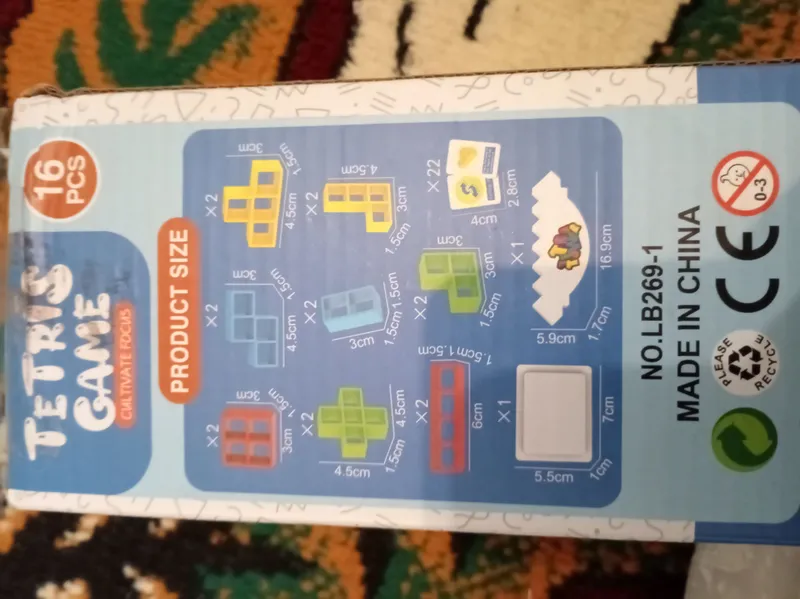 bolalar uchun tetris o'yinchog'i