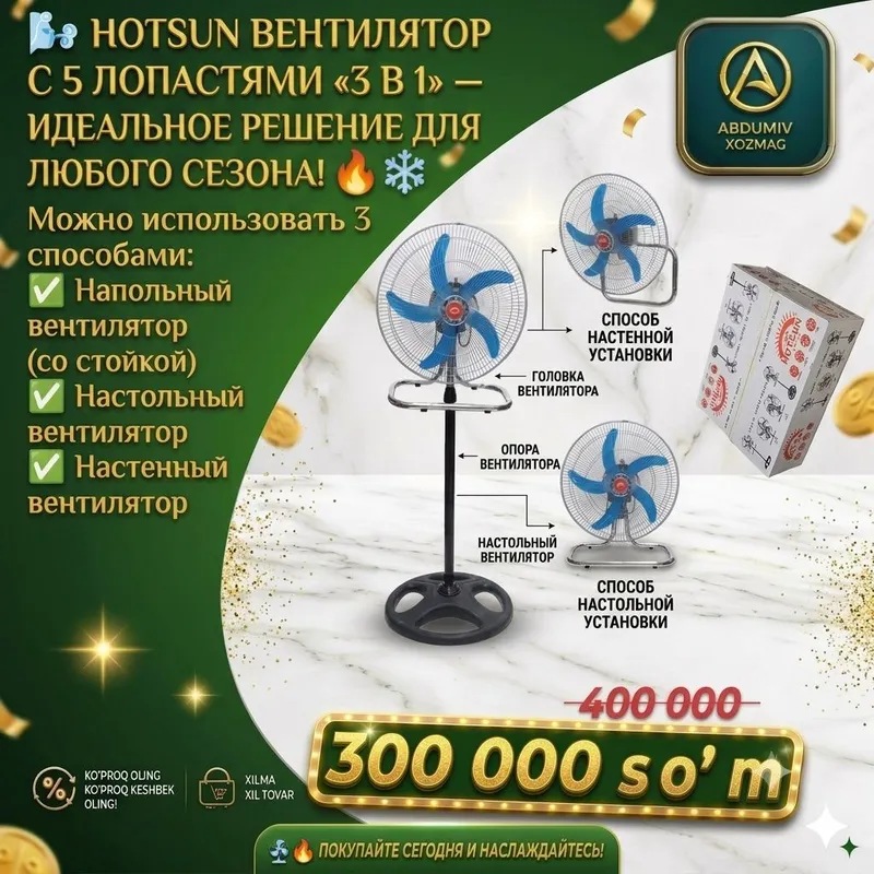 tasi 1 da HOTSUN 5 Parrakli Ventilyator 2