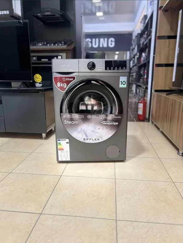 Стиральная машина 6 кг Inverter стирка с паром стальной цвет +доставка — фото 1