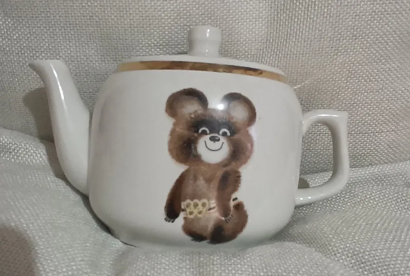 Чайник с рисунком олимпийский мишка 1 Чайник с рисунком олимпийский мишка 1