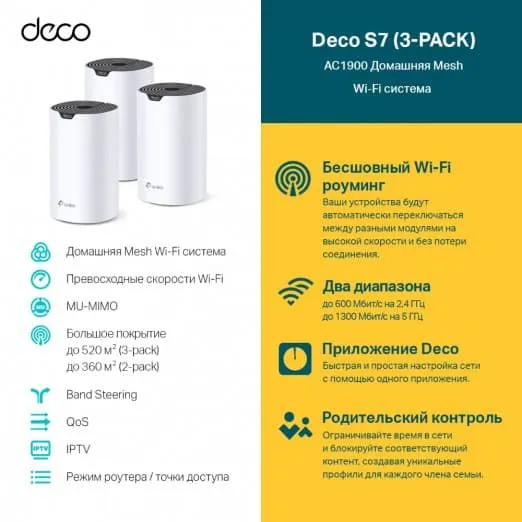 роутер TP-Link Deco S7 (3-pack) роутер TP-Link Deco S7 (3-pack)