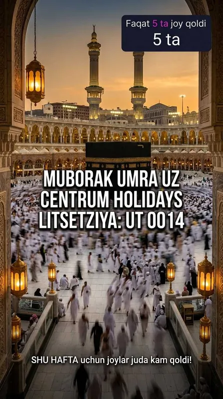 Centrum Holidays Umra Uz Toshkent Pryamoy Reys Muborak Umra Tur Paket 4