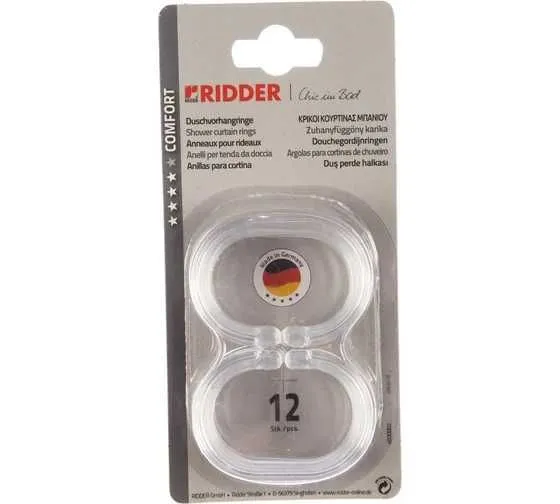 Кольца для шторки ванной RIDDER 2