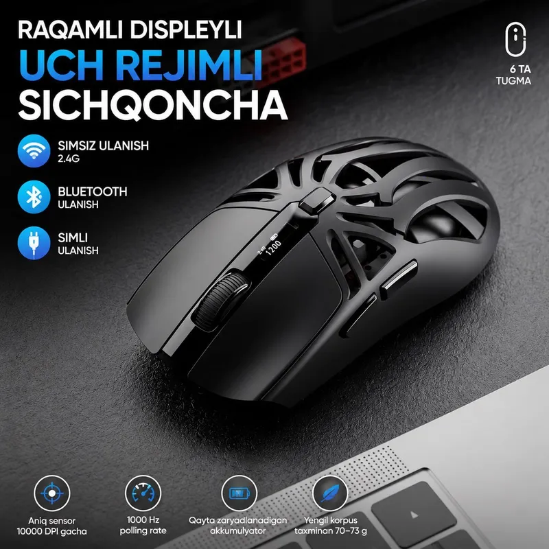 Беспроводная игровая мышь SMAILWOLF RS8 3 Беспроводная игровая мышь SMAILWOLF RS8 3