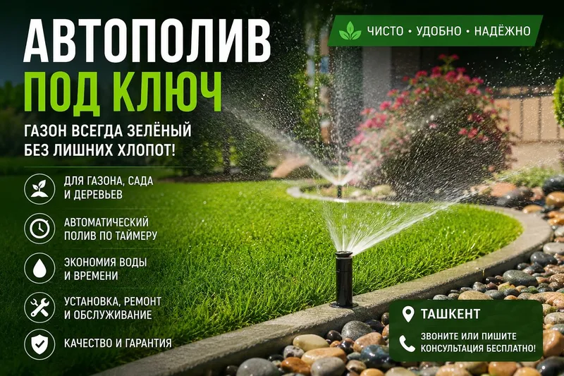 Автополив газона под ключ, удобно, красиво и экономно