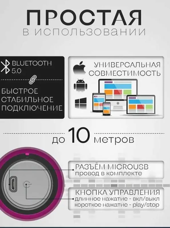 Колонка портативная SPEAKER Y3,c мощным звуком, беспроводной динамик 4 Колонка портативная SPEAKER Y3,c мощным звуком, беспроводной динамик 4