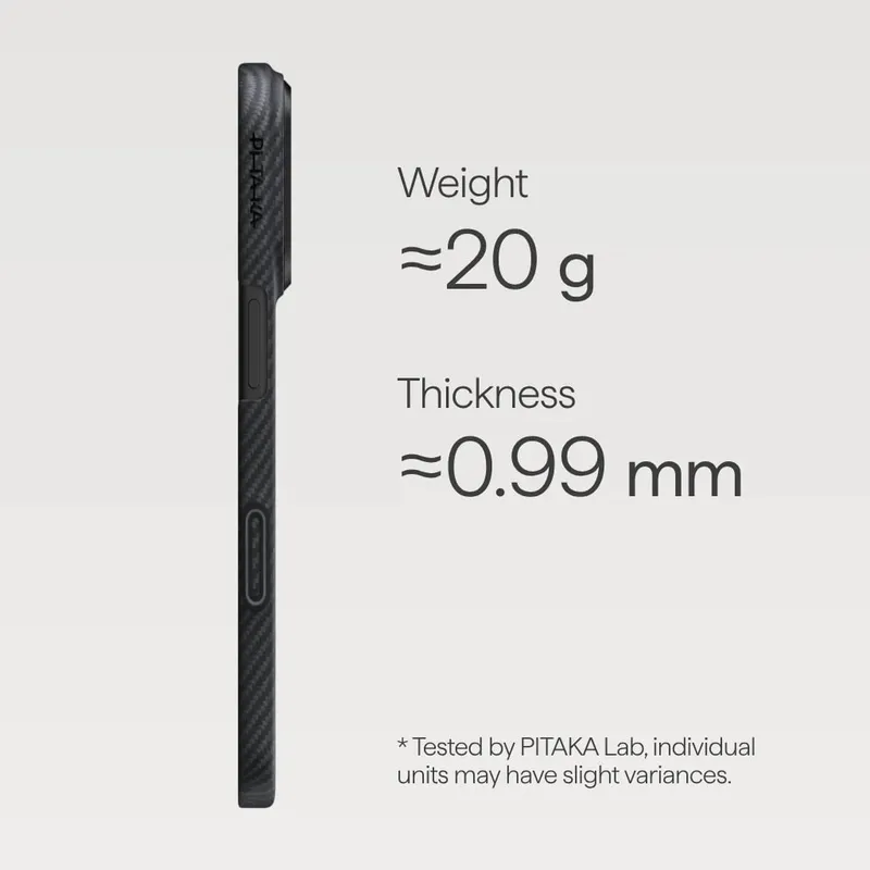 Pitaka Ultra-Slim Case для iPhone 17 Black/Gray 4