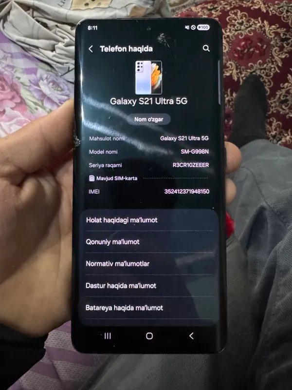 Samsung S21 Ultra 5G, 256 ГБ, чёрный 2