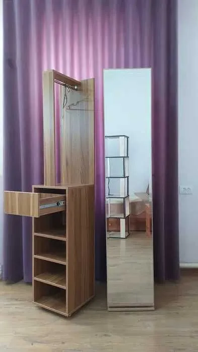 Гардероб органайзер 4 в 1, вешалка, зеркало, обувница, ящик, полка. — фото 2