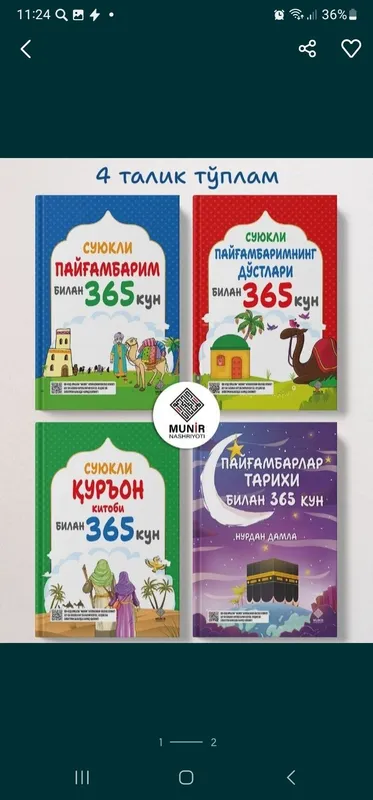 bolalar uchun 365 kun kitob toplami