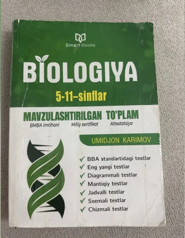 Biologiya test tôplami Biologiya test tôplami