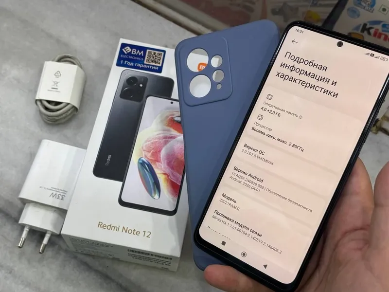 Redmi Note 12 Full kamplekt orginal zaryadchik — фото 2