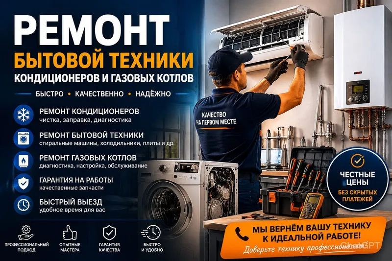 Ремонт бытовой технике кондиционеров и газовых котлов