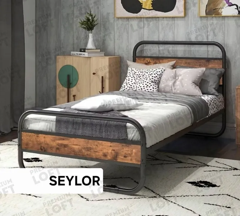 Кровать SEYLOR 90х200, Односпальная, лофт и хайтек, kalavat, kravat