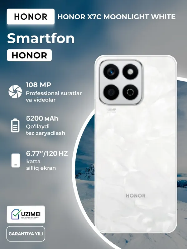 Смартфон HONOR X7c, 8/512 ГБ, 5200 мАч, 6.77" Moonlight White — фото 5