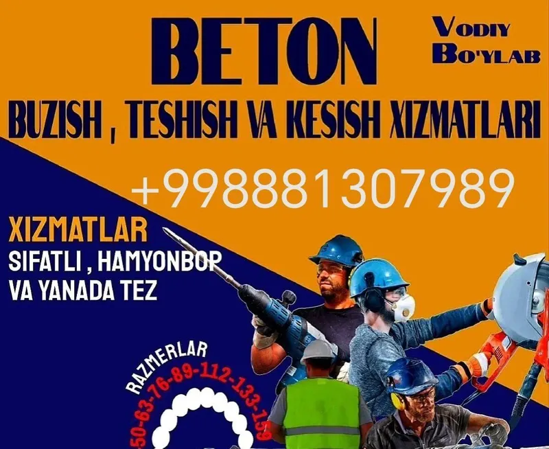 Almazniy rezkada beton buzamiz