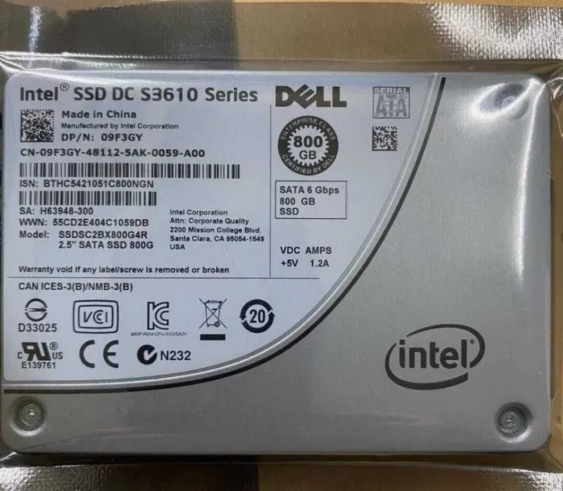 Твердый диск для сервера Dell 800GB SSD SATA 2.5 inch 9F3GY