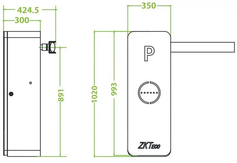 Усиленный шлагбаум ZKTeco 500 (оригинал) 2