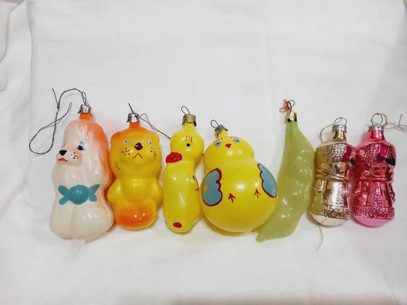 Ёлочные винтажные игрушки 2