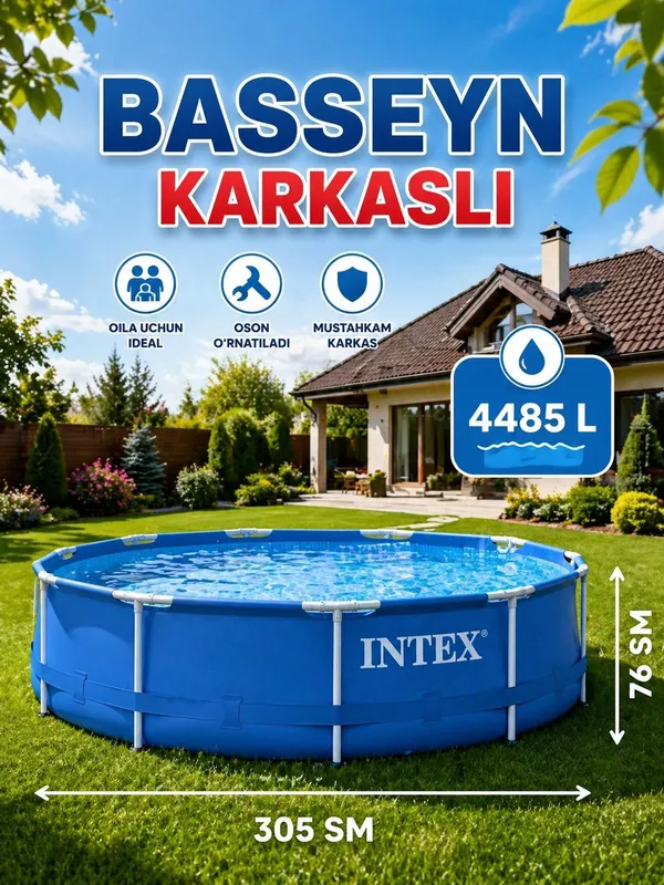 Karkasli basseyn INTEX 305×76 sm (4485L)