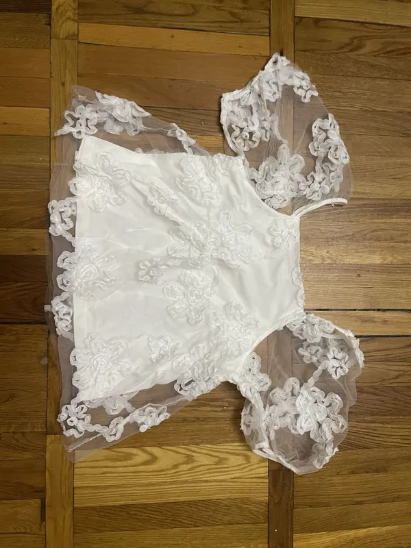 Нарядная кофточка, белая, Zara, 152 размер, 11-12 лет 1 Нарядная кофточка, белая, Zara, 152 размер, 11-12 лет 1