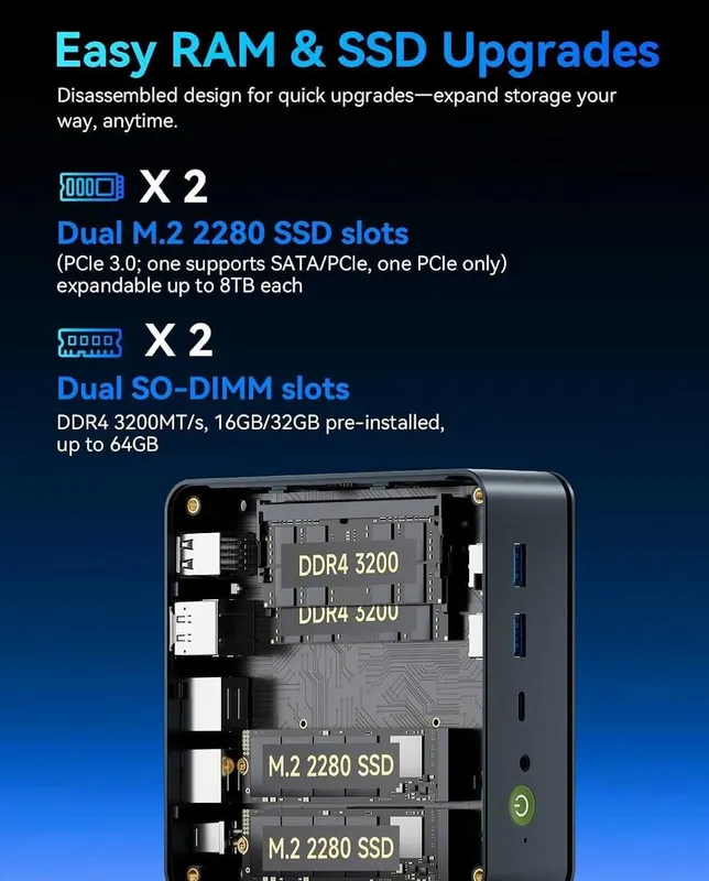 Mini PC GMKtec Nucbox M5 Ultra Ryzen 7 7730U 32GB DDR4 500GB mini kompyuteri 8 Mini PC GMKtec Nucbox M5 Ultra Ryzen 7 7730U 32GB DDR4 500GB mini kompyuteri 8