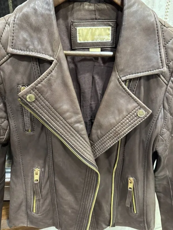 Кожаная куртка Michael Kors, б/у, в хорошем состоянии — фото 3 Кожаная куртка Michael Kors, б/у, в хорошем состоянии — фото 3