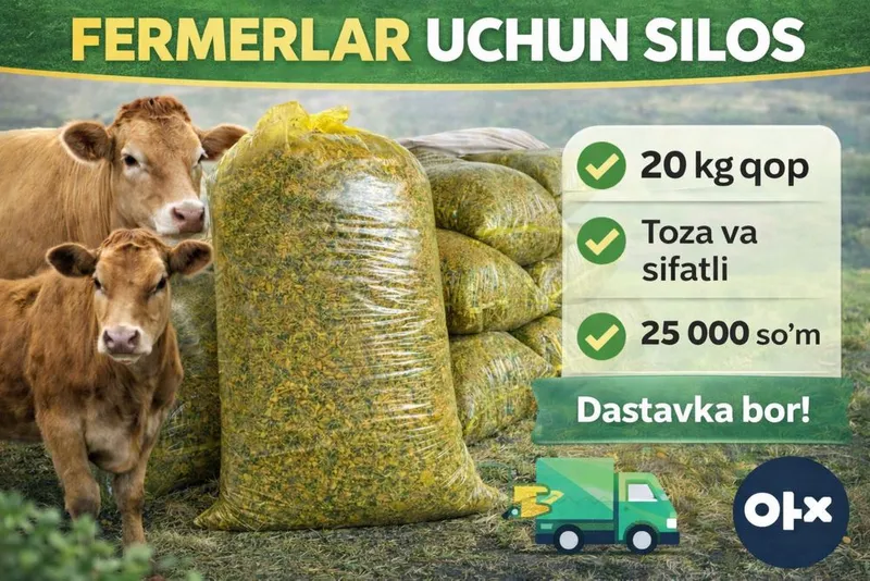Silos sotiladi mol uchun yem
