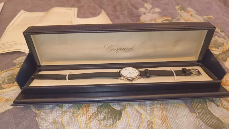 Винтажные часы фирмы chopard, белое золото 750 3