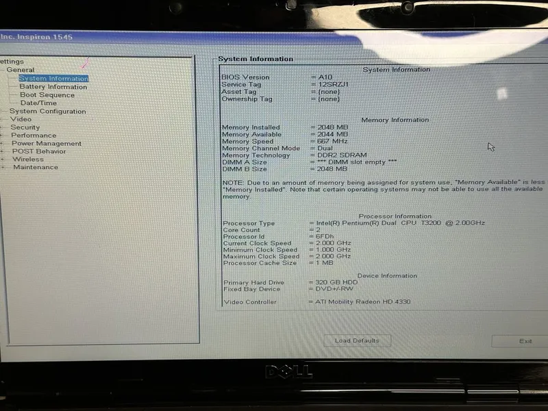 Продается ноутбук Dell Inspiron 15 Laptop intel T3200 2.0GHz, 2/320 — фото 6