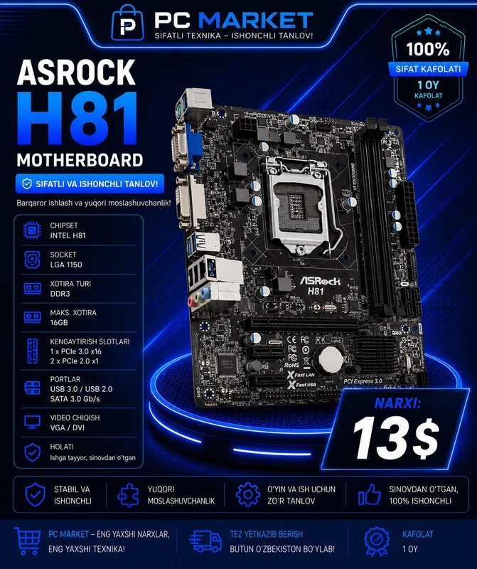 Плата Gigabyte H81