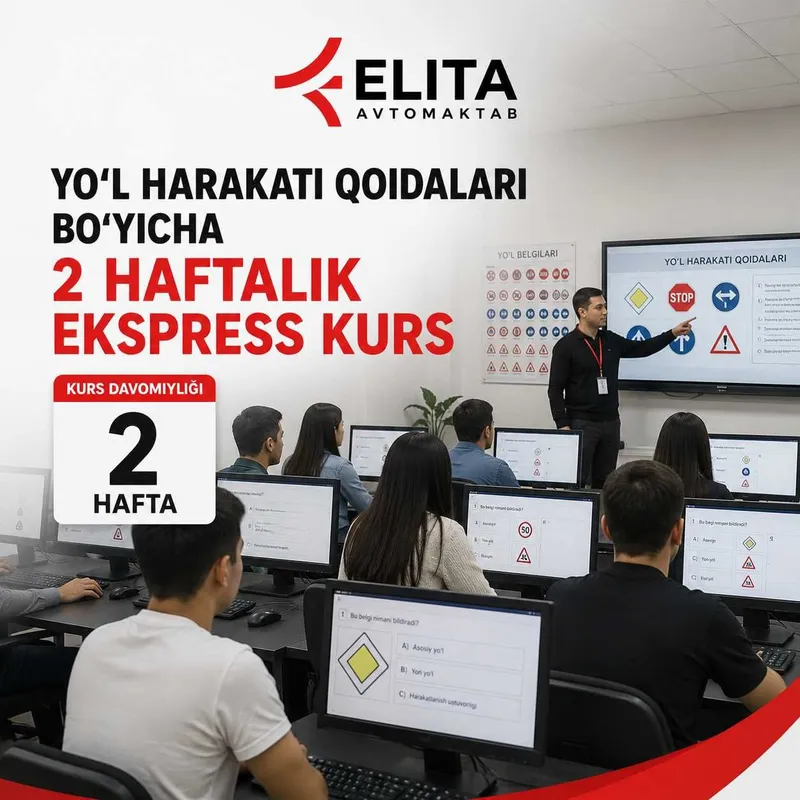 Yo‘l harakati qoidalari bo‘yicha 2 haftalik ekspress kurs 1