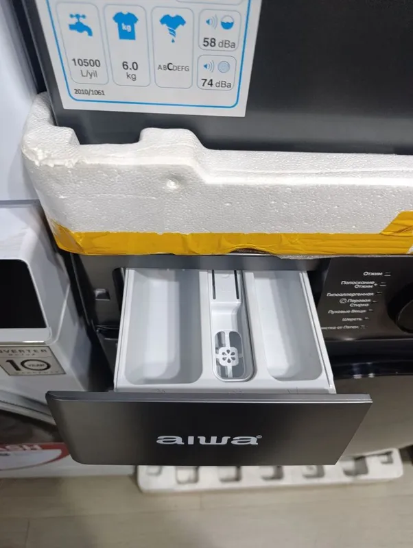 Стиральная машина AIWA Dark Grey (6 кг) — Премиальный Темно-Серый Стил 3