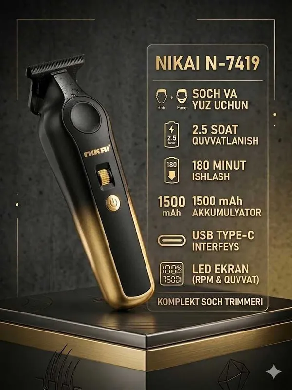 Trimmer soqol oladigan/ Триммер для стрижки волос и бороды 3
