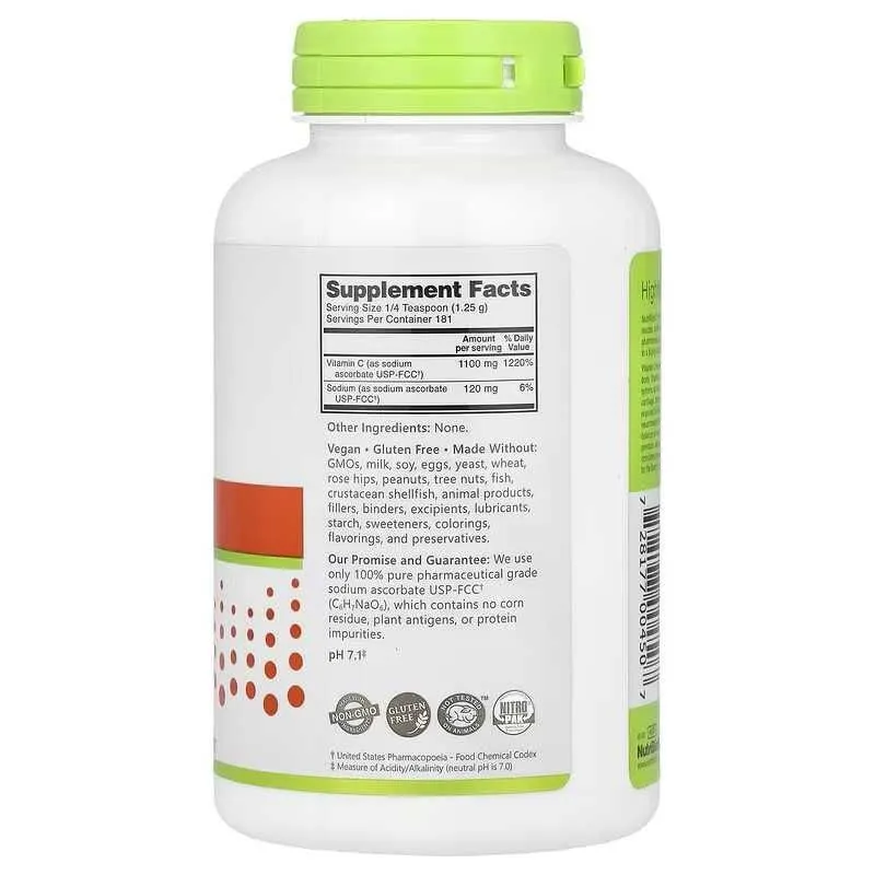 NutriBiotic, Immunity, Sodium Ascorbate, Аскорбат натрия, 227 г 2 NutriBiotic, Immunity, Sodium Ascorbate, Аскорбат натрия, 227 г 2