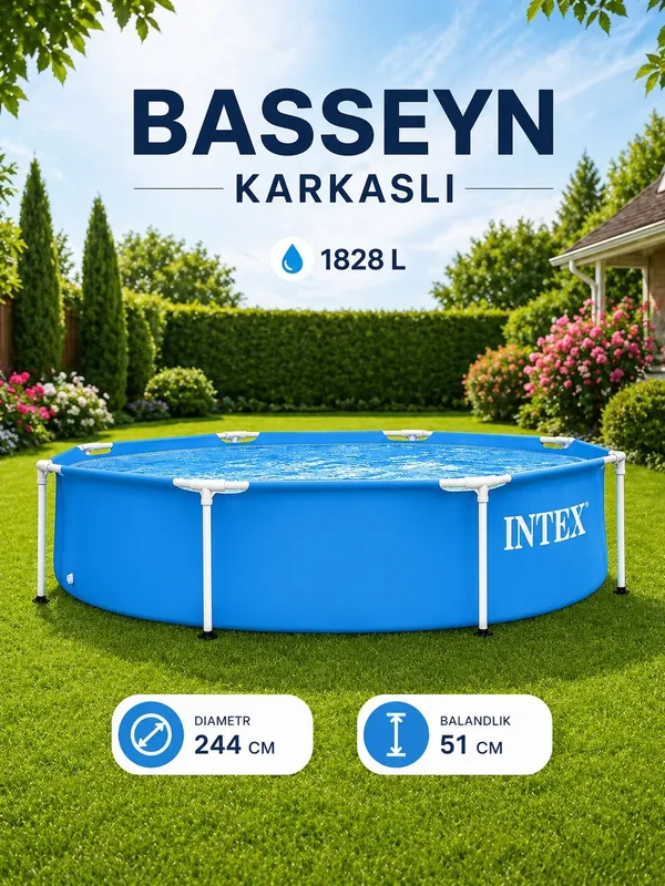 Karkasli basseyn INTEX 244×51 sm (1828L — фото 1