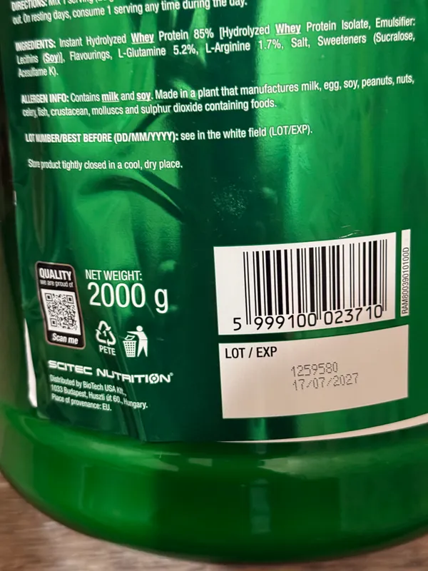 Протеин Scitec Nutrition 100% Hydro Isolate 2 кг 2