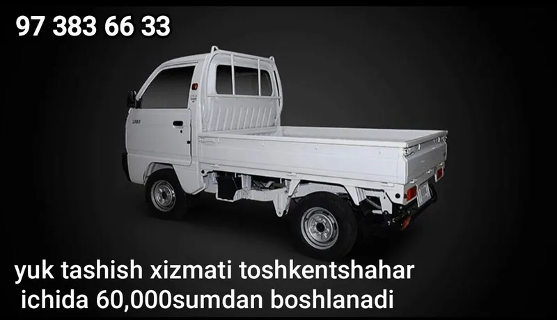 Yuk tashish xizmati Toshkent shahar ichida 60,000 sumdan boshlanadi