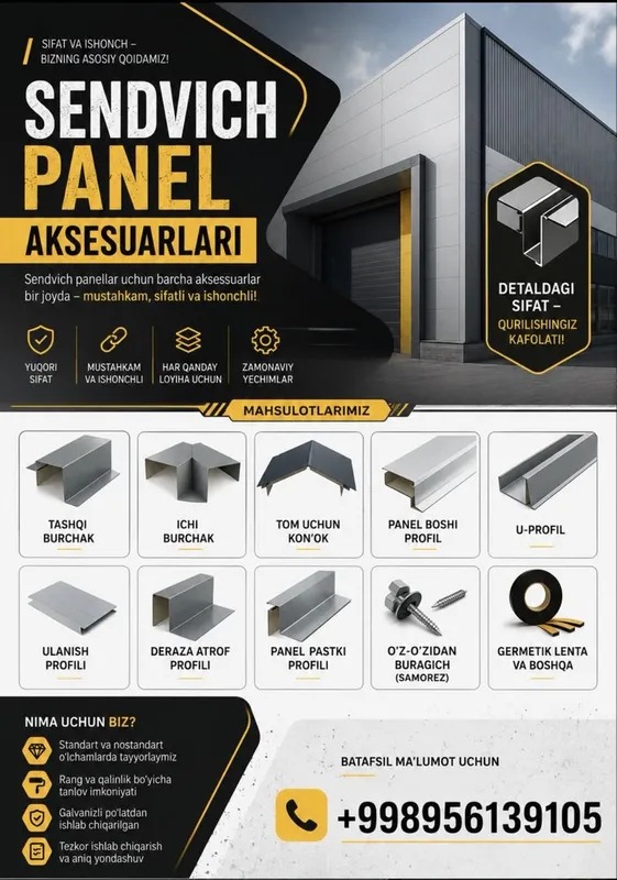 Sendvich panel aksesuar Sendvich panel aksesuar